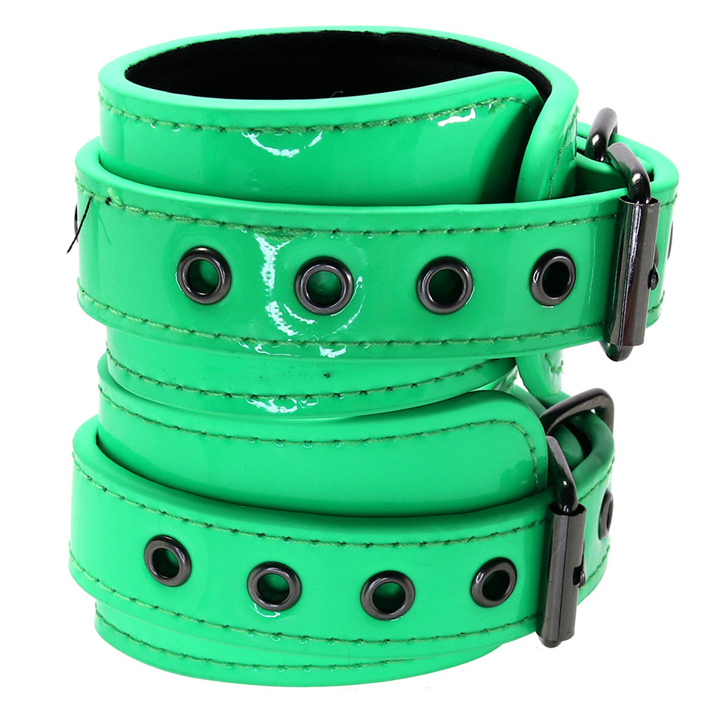Electra Play Things Wrist Cuffs in Neon Green Bondage and Fetish > Wrist and Ankle Cuffs - Tophatter Daily Deals