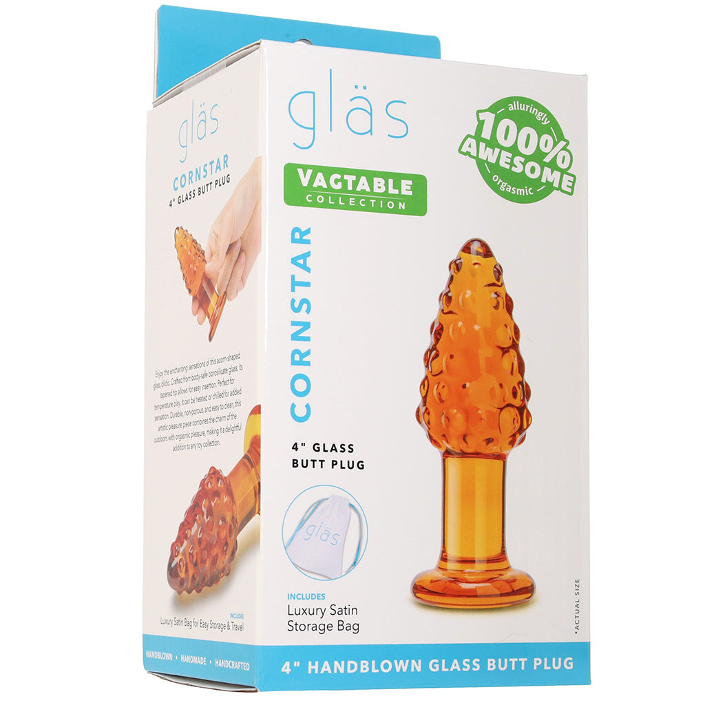 gläs Cornstar 4 Inch Glass Butt Plug Anal Sex Toys > Butt Plugs - Tophatter Daily Deals