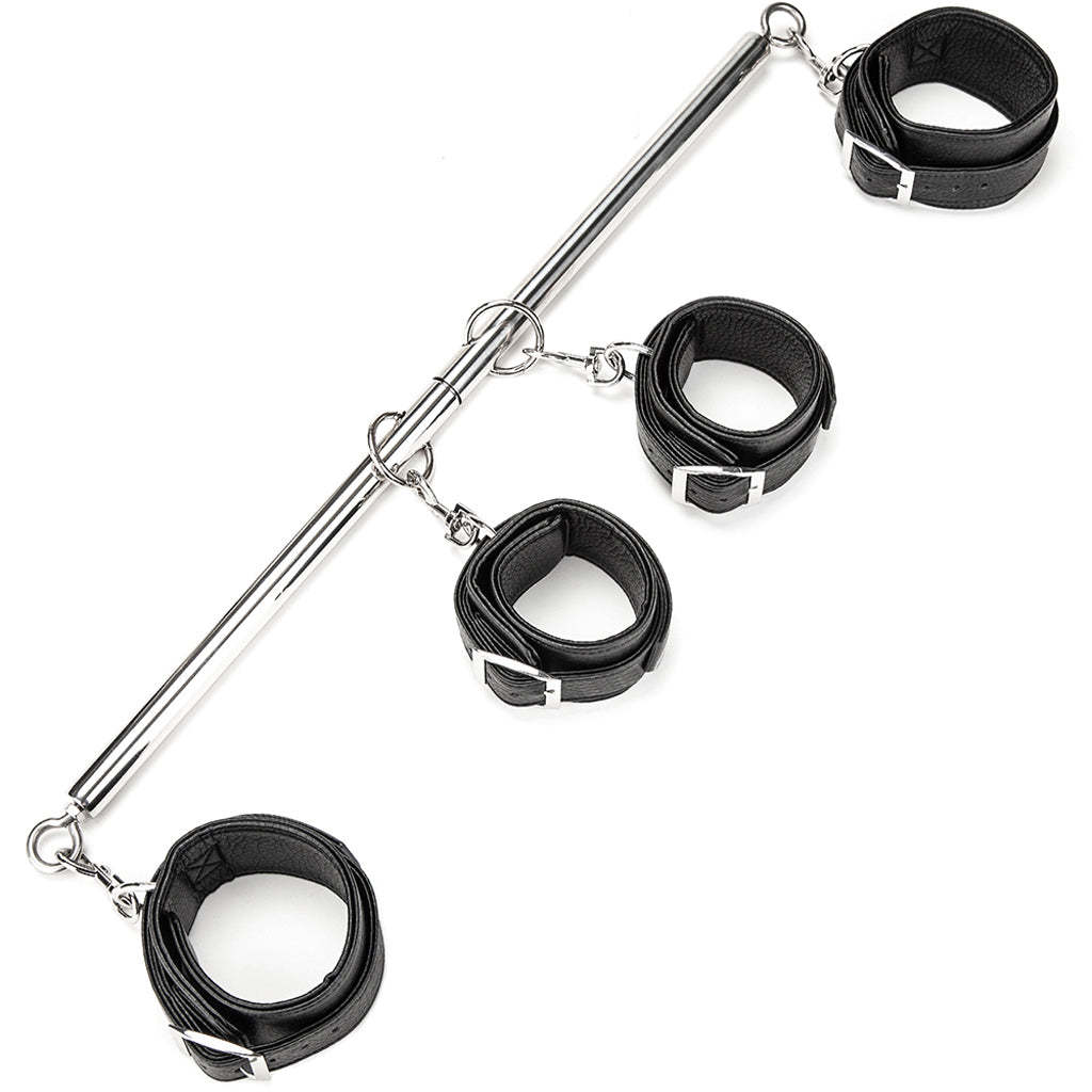 Lux Fetish 4 Cuff Expandable Spreader Bar Set Bondage and Fetish > Restraints - Tophatter Daily Deals
