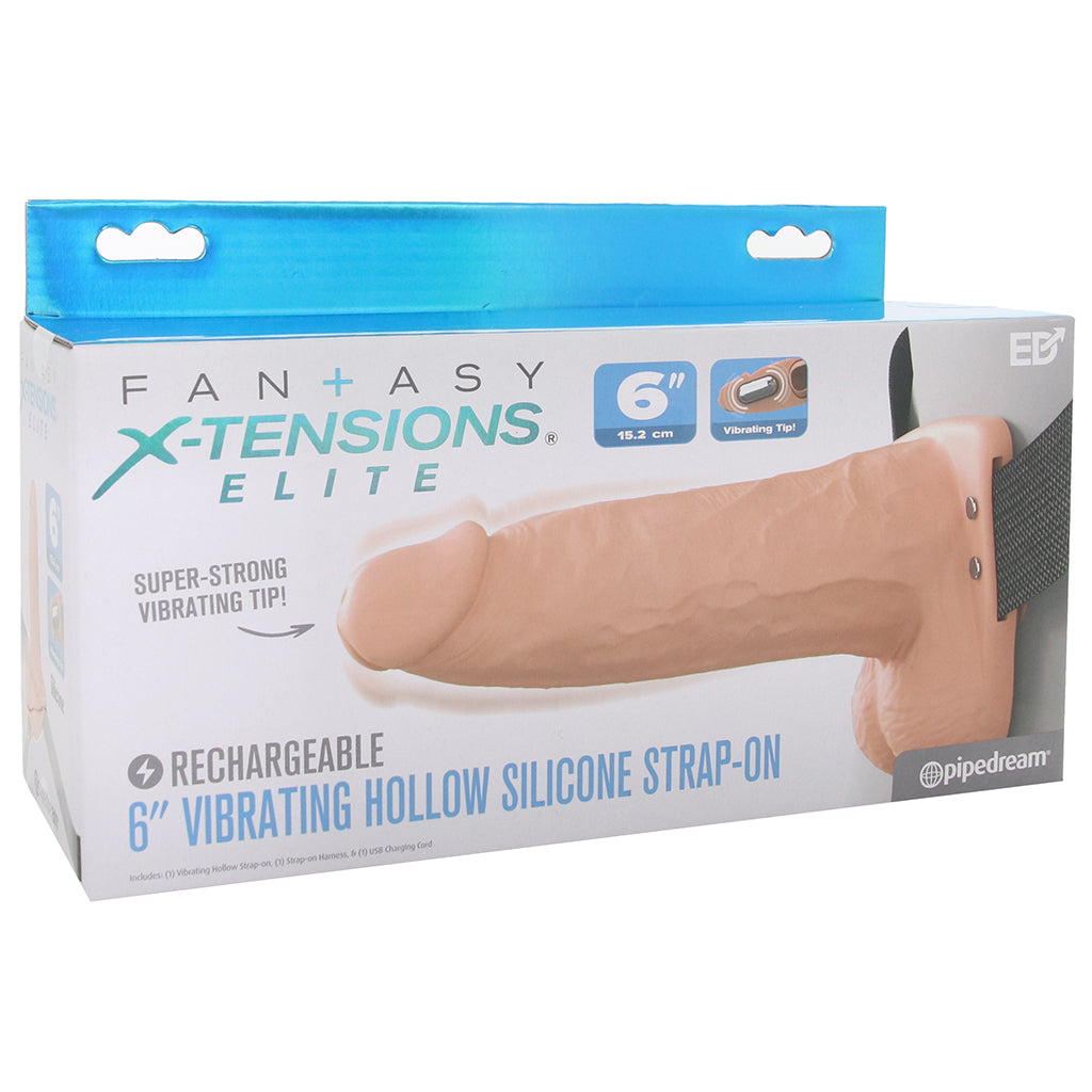 Fantasy X-tensions 6 Inch Hollow Strap-On Vibe in Light Male Enhancement > Extenders and Sleeves - Tophatter Daily Deals