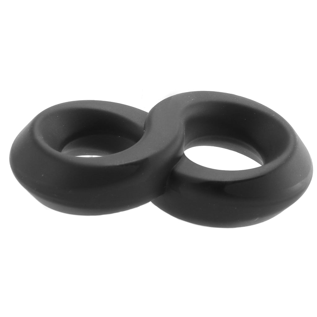 Ultra-Soft Crazy 8 Cock Ring in Black - Tophatter's Adult Products Cock Rings - Tophatter Daily Deals