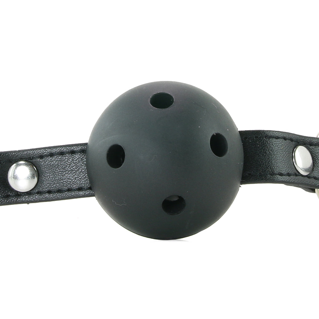 Ouch! Ball Gag in Black - Tophatter's Adult Products Bondage and Fetish > Ball Gags & Mouth Restraints - Tophatter Daily Deals