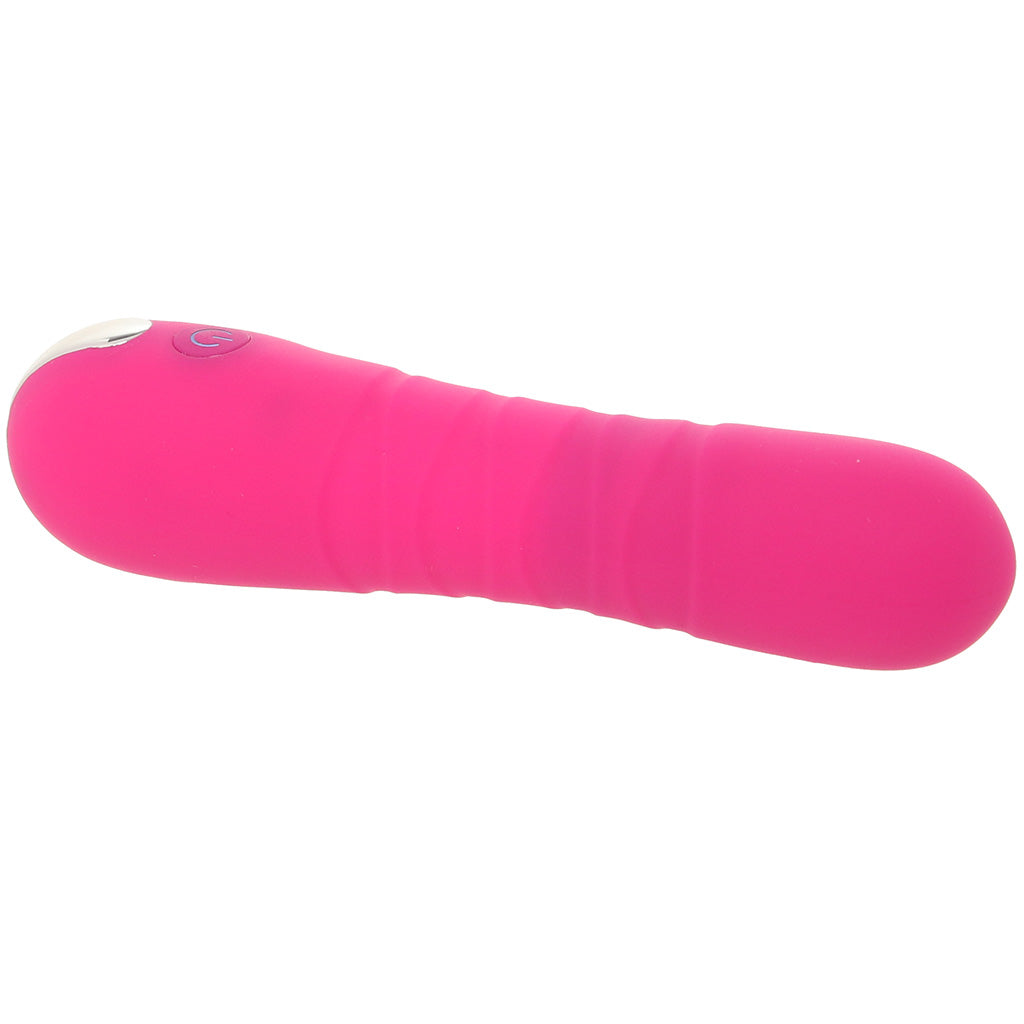 Bang! Thrusting Silicone Vibe in Pink Thrusting Dildos & Vibrators - Tophatter Daily Deals