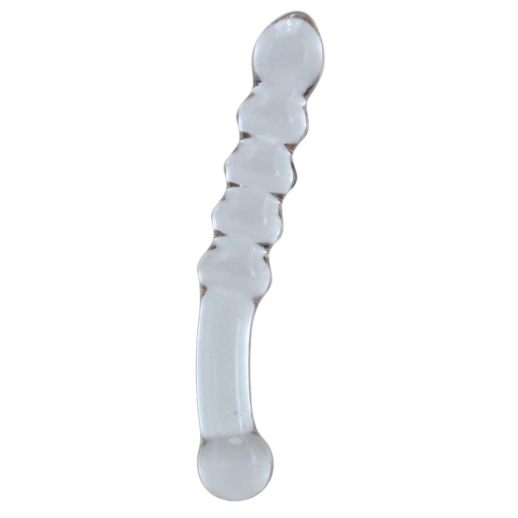 gläs Purple Rain Ribbed Glass Dildo Dildo Sex Toys > Pyrex Glass Dildos - Tophatter Daily Deals