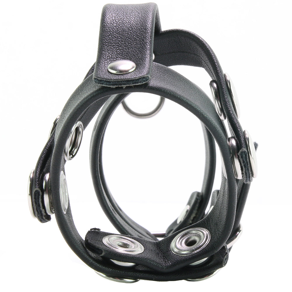 Blue Line Double Cock and Ball Strap with Leash Lead Bondage and Fetish > Cock and Ball Devices - Tophatter Daily Deals