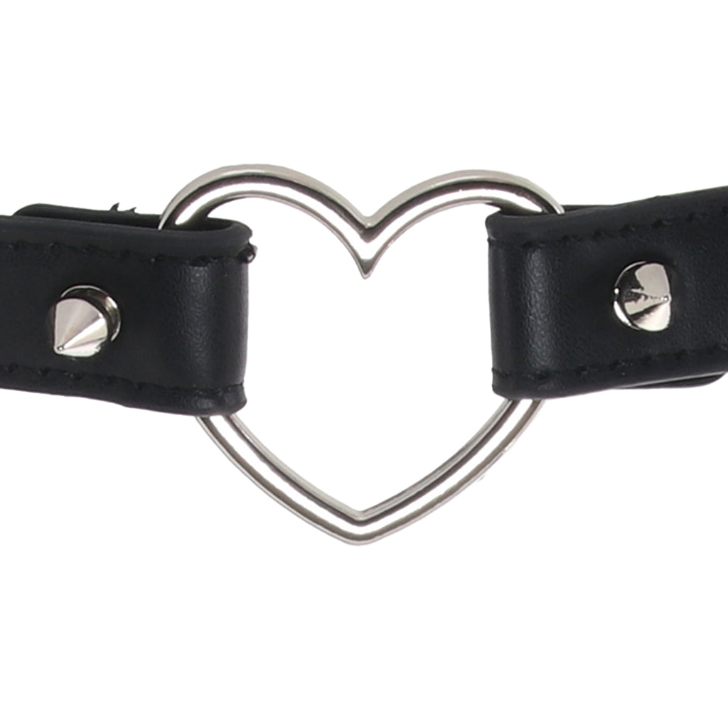 Master Series Spiked Heart Choker in Black Bondage and Fetish > Tools & Accessories - Tophatter Daily Deals