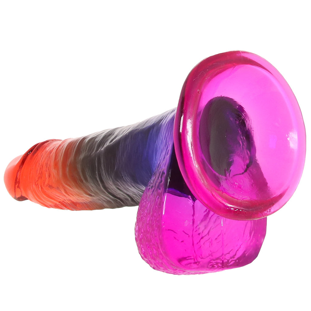 Crystal Jellies 8.5 Inch Cock & Balls Dildo in Rainbow Dildo Sex Toys > Realistic Dildos - Tophatter Daily Deals