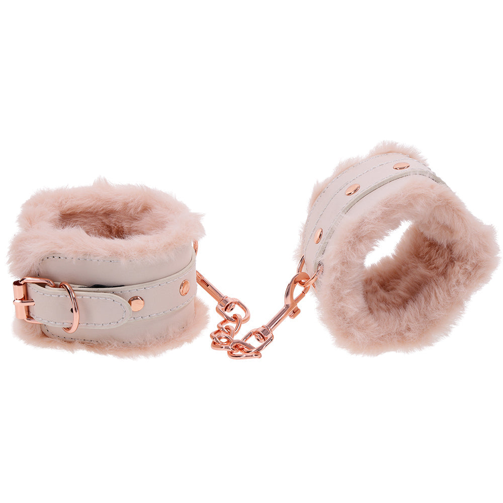 S&M Peaches 'n CreaMe Fur Handcuffs Bondage and Fetish > Wrist and Ankle Cuffs - Tophatter Daily Deals