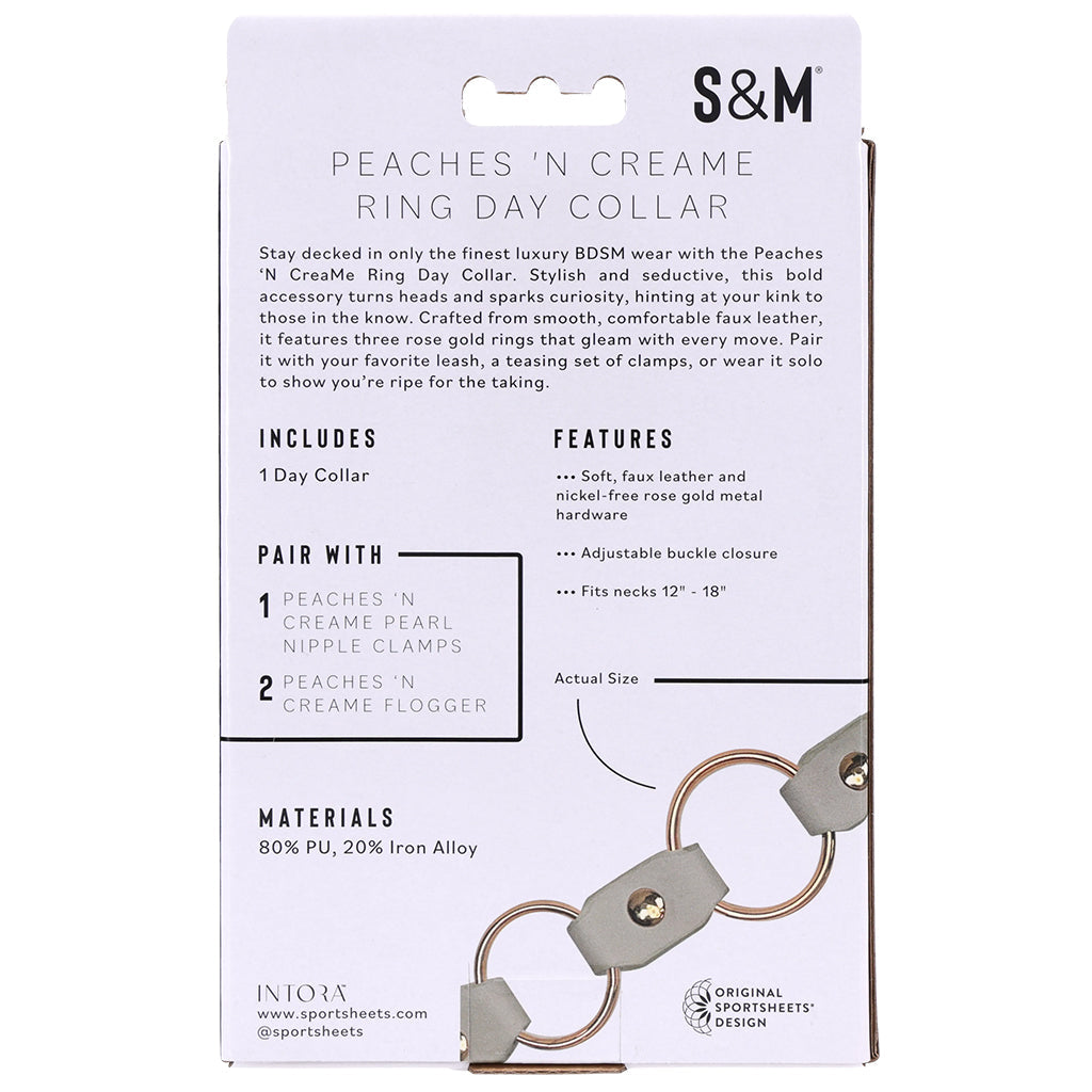 S&M Peaches 'n CreaMe Ring Day Collar Bondage and Fetish > Leashes and Collars - Tophatter Daily Deals