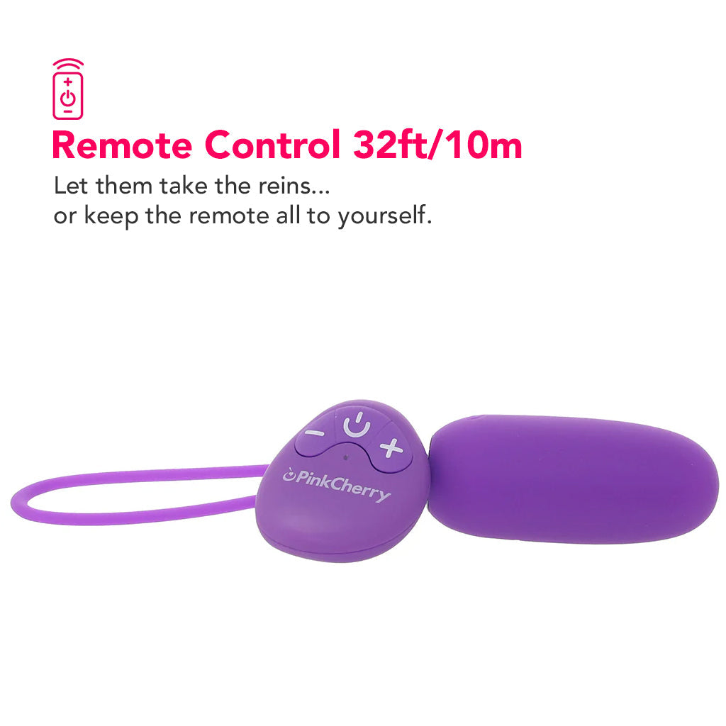 PinkCherry Remote Control Bullet Vibe in Purple Vibrators > Bullet and Egg Vibrators - Tophatter Daily Deals
