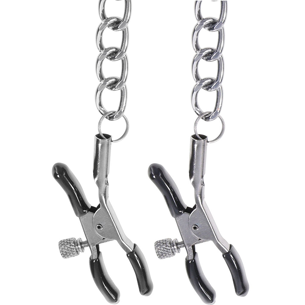 Velvet Noir Collar & Removable Clamps - Tophatter's Adult Sex Toys Online Bondage and Fetish > Leashes and Collars - Tophatter Daily Deals