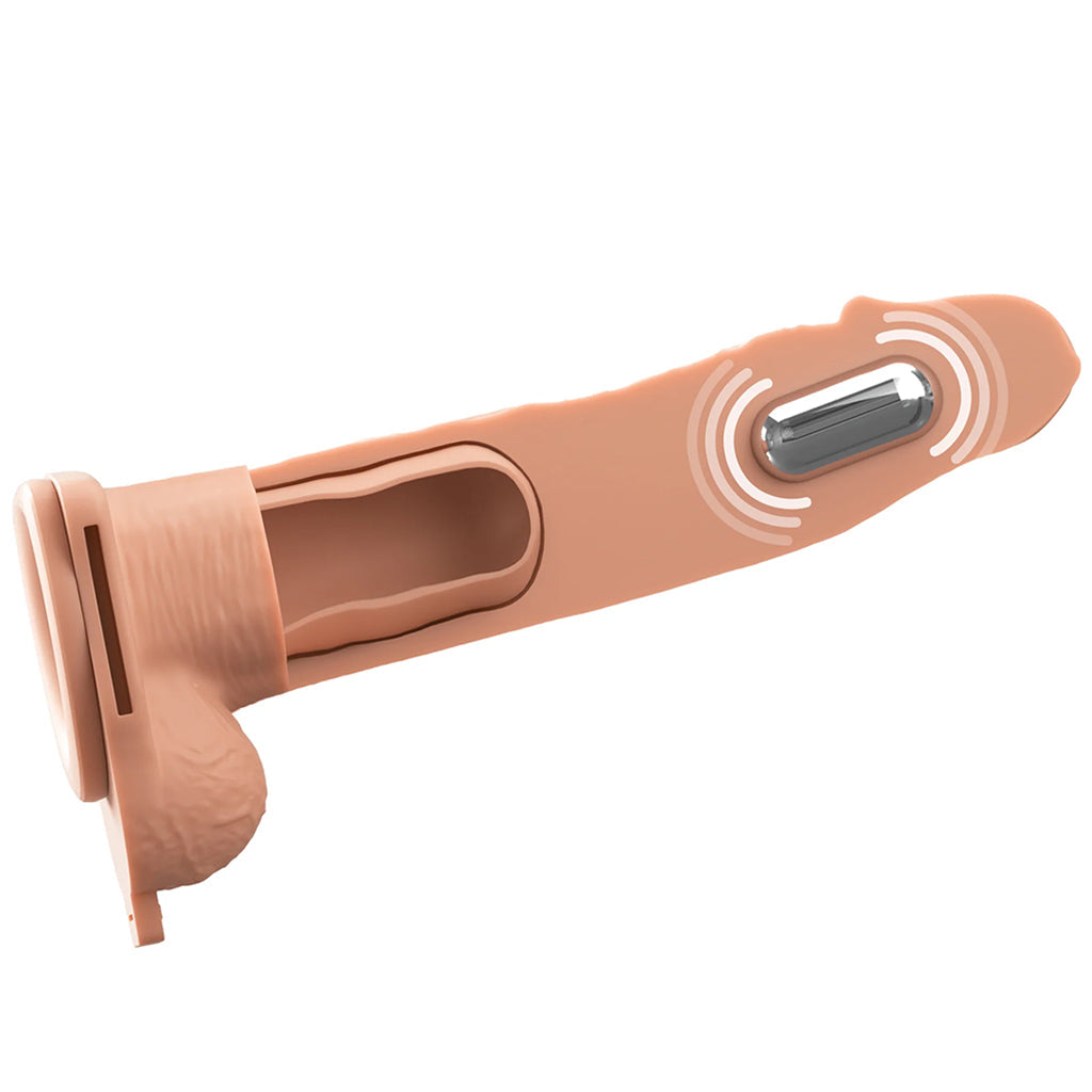 Fantasy X-tensions 8 Inch Hollow Strap-On Vibe in Light Male Enhancement > Extenders and Sleeves - Tophatter Daily Deals