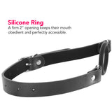 Ouch! Silicone Rigid Ring Gag in Black Bondage and Fetish > Ball Gags & Mouth Restraints - Tophatter Daily Deals