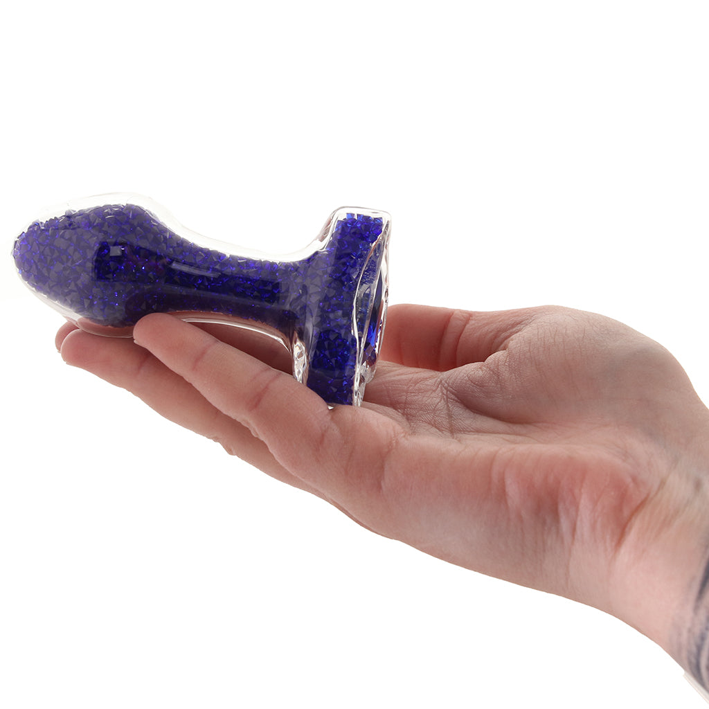 Oh My Gem Lustre Glass Butt Plug in Blue Anal Sex Toys > Butt Plugs - Tophatter Daily Deals
