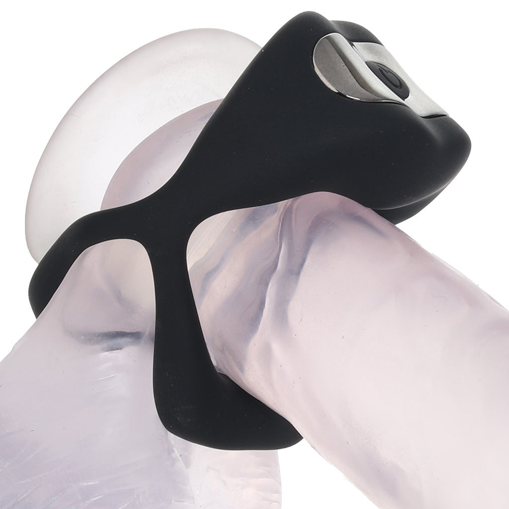 Techno Strobe Vibrating Cock Ring in Black Cock Rings - Tophatter Daily Deals