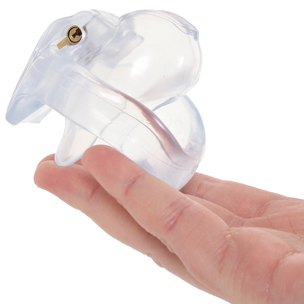 Blueline Small Dick Acrylic Mini Chastity Cage Bondage and Fetish > Cock and Ball Devices - Tophatter Daily Deals