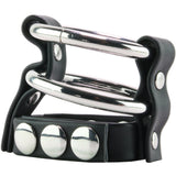 Blue Line Double Metal C-Ring with Adjustable Ball Strap Bondage and Fetish > Cock and Ball Devices - Tophatter Daily Deals