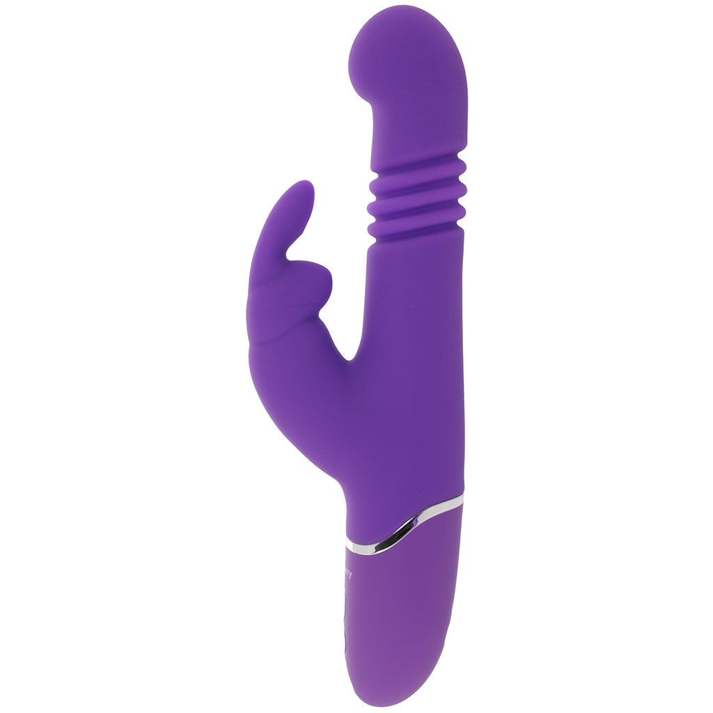 PinkCherry Thrusting Rabbit Vibe in Purple - Tophatter's Adult Sex Toys Online Vibrators > Rabbit Vibrators - Tophatter Daily Deals