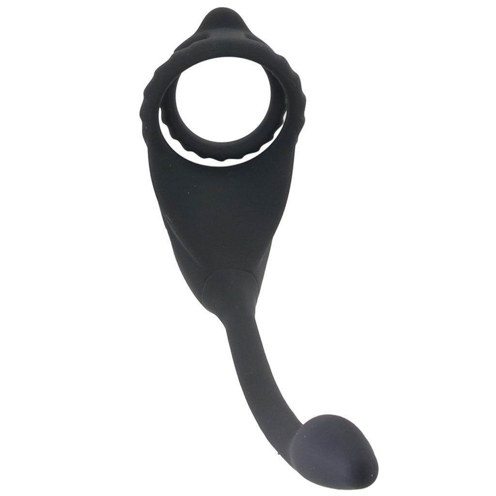Trinity Men Vibrating C-Ring & Anal Stimulator Cock Rings - Tophatter Daily Deals