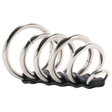 Blue Line 5 Ring Steel Gates of Hell Cock Cage with Lead Bondage and Fetish > Tools & Accessories - Tophatter Daily Deals