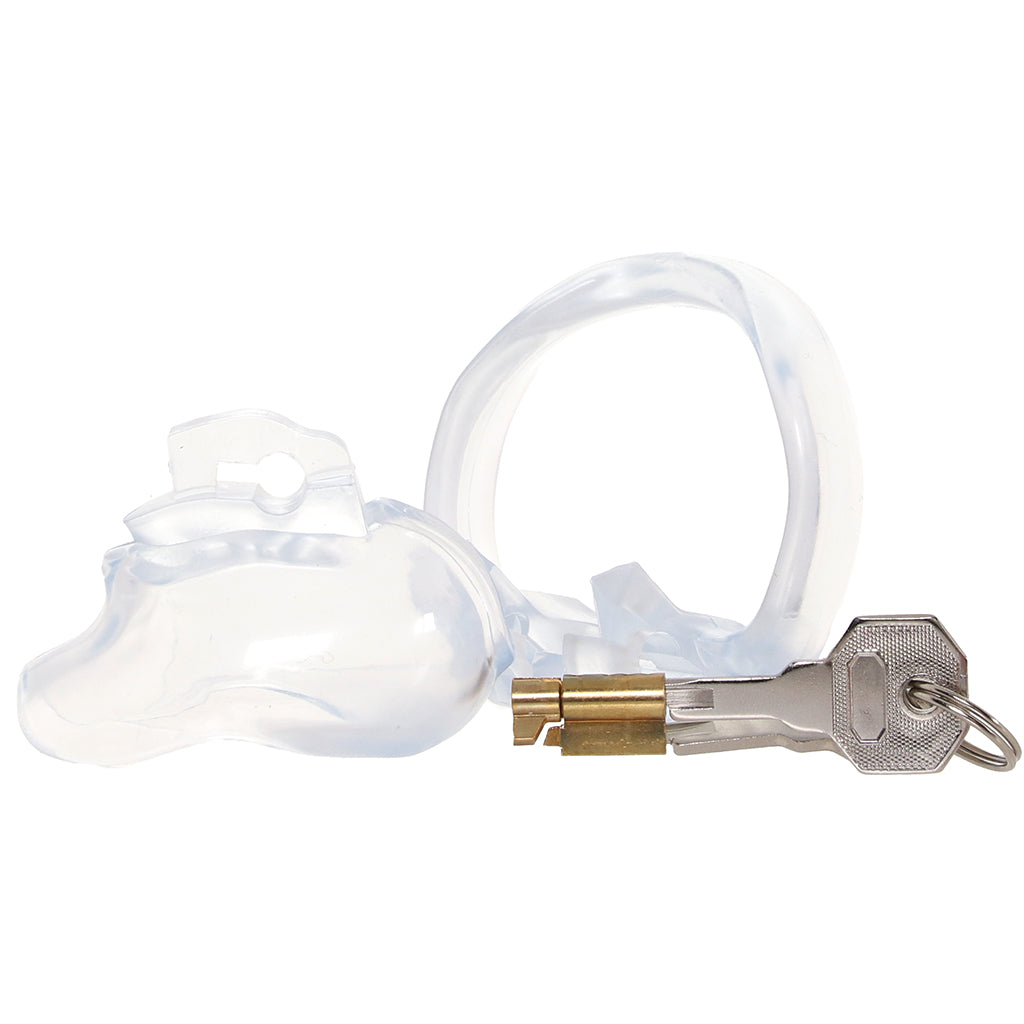 Blueline Small Dick Acrylic Mini Chastity Cage Bondage and Fetish > Cock and Ball Devices - Tophatter Daily Deals