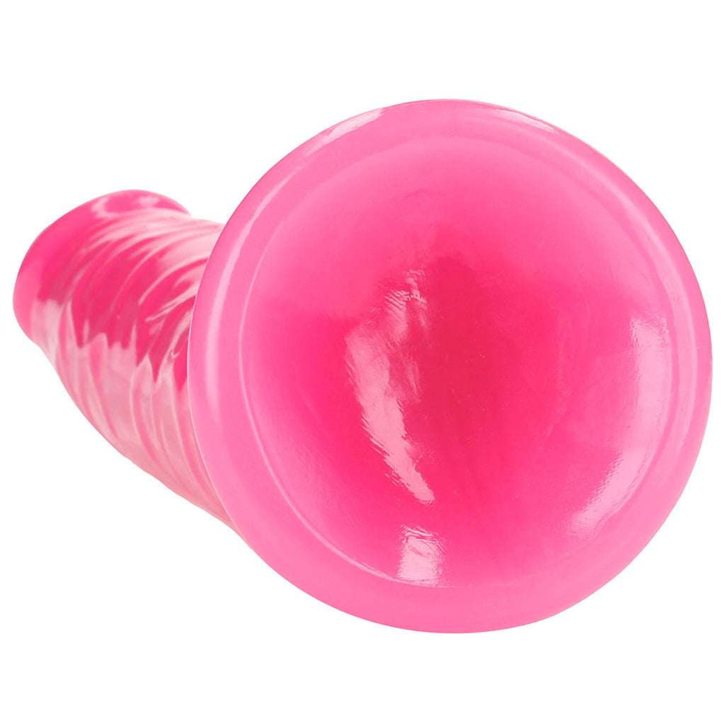 RealRock Glow In The Dark 10 Inch Slim Dildo in Pink - Tophatter's Adult Products Dildo Sex Toys > Realistic Dildos - Tophatter Daily Deals