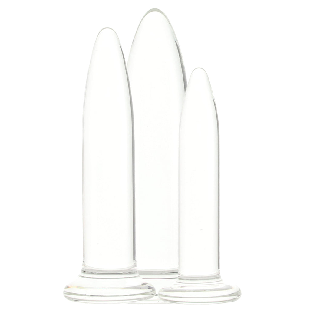 Crystál 3 Piece Glass Dilator Training Kit - Tophatter's Adult Sex Toys Online Dildo Sex Toys > Non-Phallic Dildos - Tophatter Daily Deals