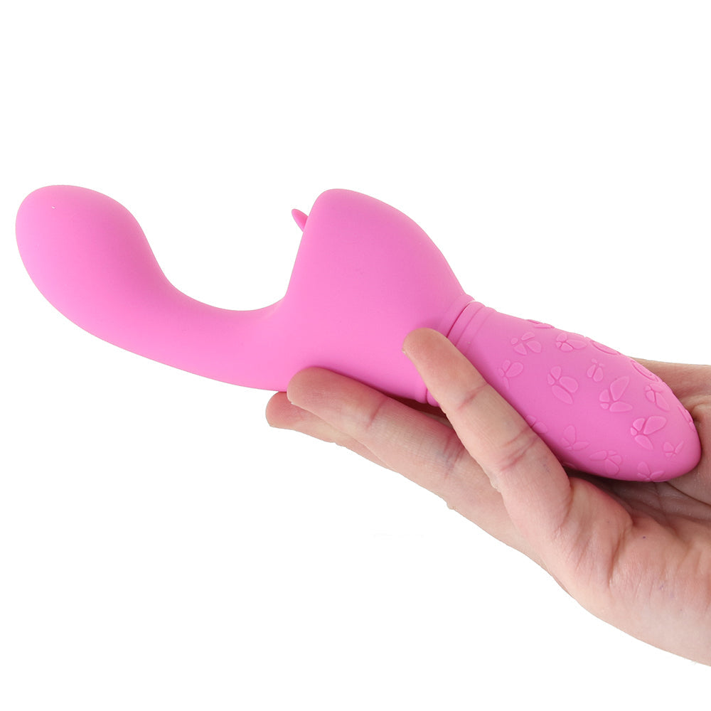 Rechargeable Butterfly Kiss Flicker Vibrator in Pink Vibrators > G-Spot Vibrators - Tophatter Daily Deals