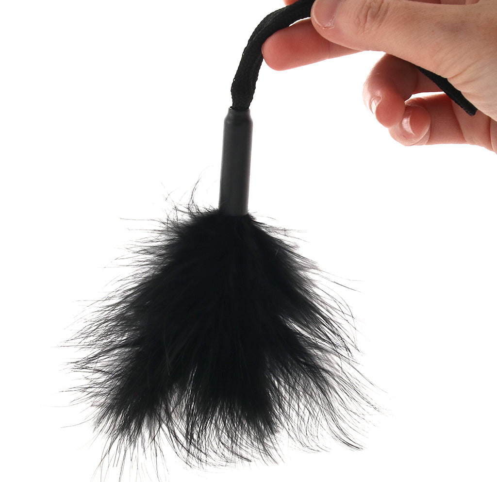 S&M Peaches 'n CreaMe Wrist Feather Ticker in Black - Tophatter's Adult Sex Toys Online Sensual Love > Ticklers & Teasers - Tophatter Daily Deals