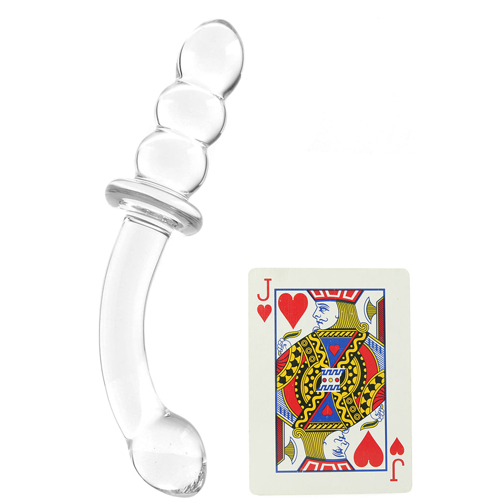 gläs 8 Inch Ribbed G-Spot Glass Dildo Dildo Sex Toys > G-Spot Dildos - Tophatter Daily Deals