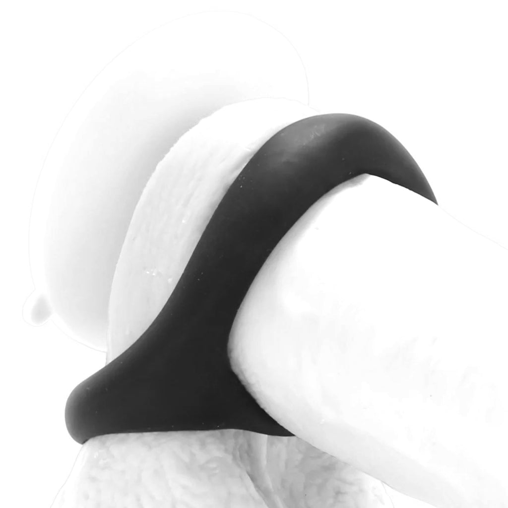 Renegade Romeo Soft Silicone Dual Ring in Black - Tophatter's Adult Products Cock Rings - Tophatter Daily Deals