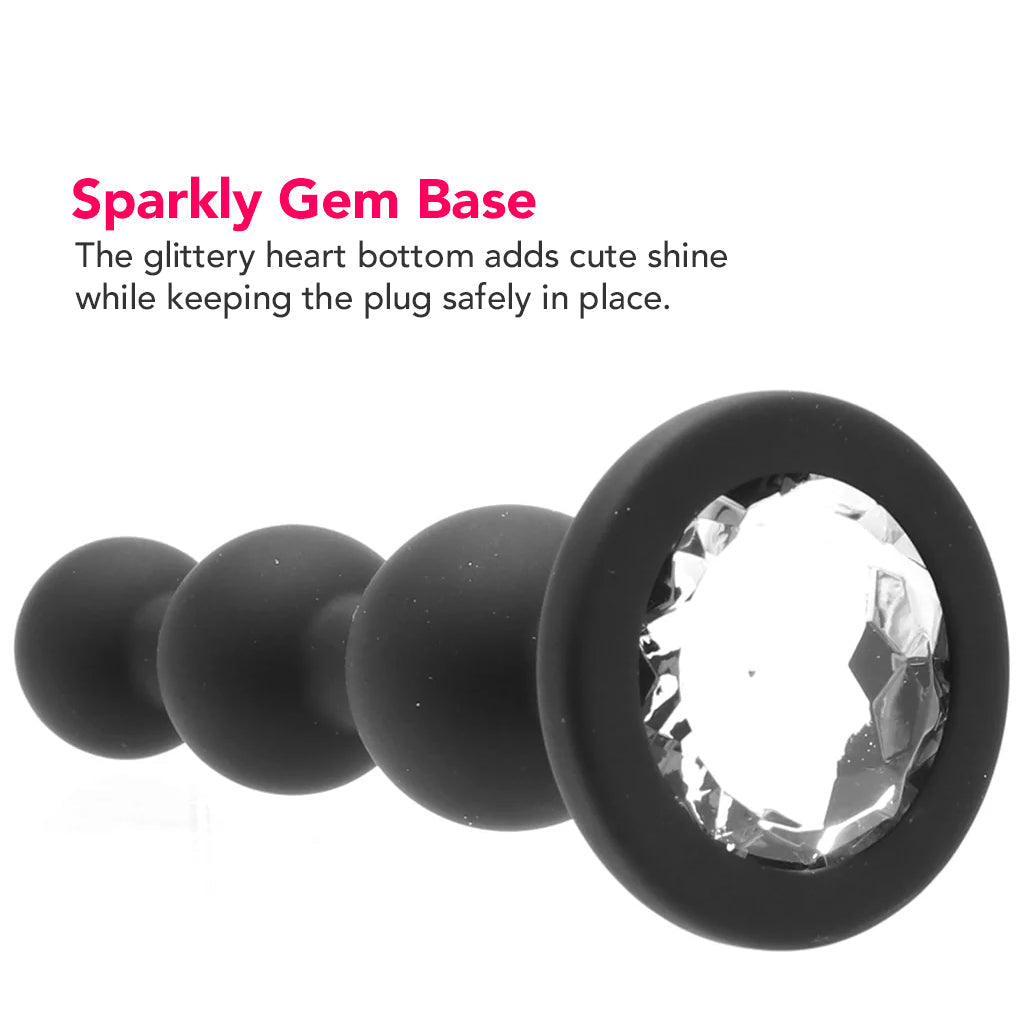 Ouch! Silicone Beaded Diamond Butt Plug Anal Sex Toys > Butt Plugs - Tophatter Daily Deals