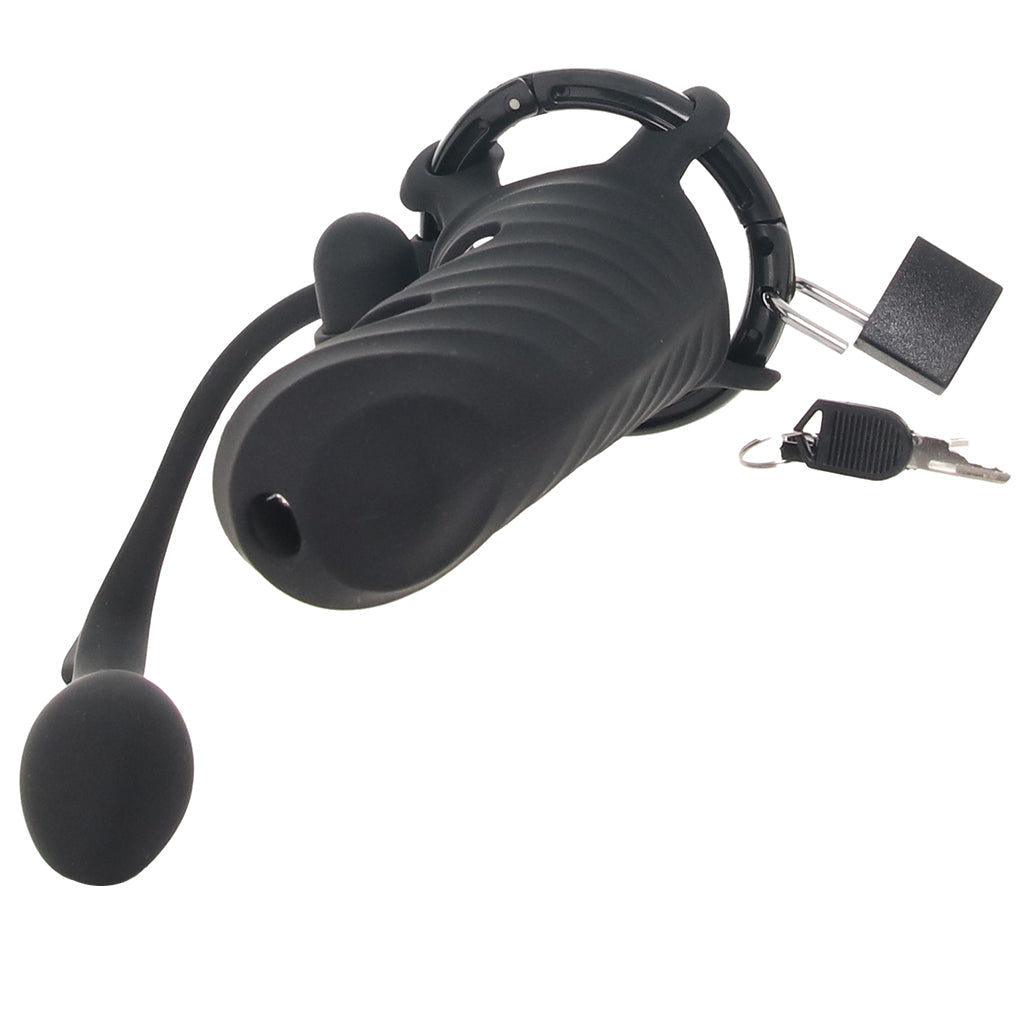 Fantasy C-Ringz Cock Blocker with Ass-Gasm Plug - Tophatter's Vibrator Deals Online Bondage and Fetish > Cock and Ball Devices - Tophatter Daily Deals