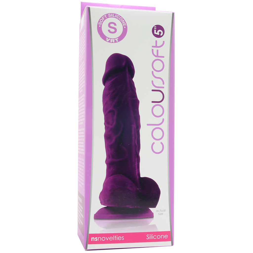ColourSoft 5 Inch Soft Silicone Dildo in Purple Dildo Sex Toys > Realistic Dildos - Tophatter Daily Deals