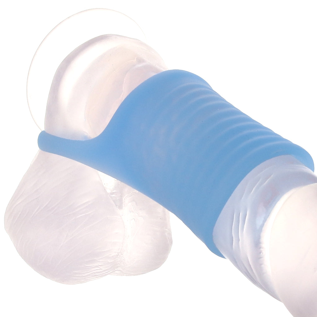Basic Essentials Stimulation Enhancer Sleeve in Blue - Tophatter's Adult Sex Toys Online Male Enhancement > Extenders and Sleeves - Tophatter Daily Deals