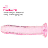 RealRock Crystal Clear Jelly 6 Inch Dildo in Pink Dildo Sex Toys > Realistic Dildos - Tophatter Daily Deals