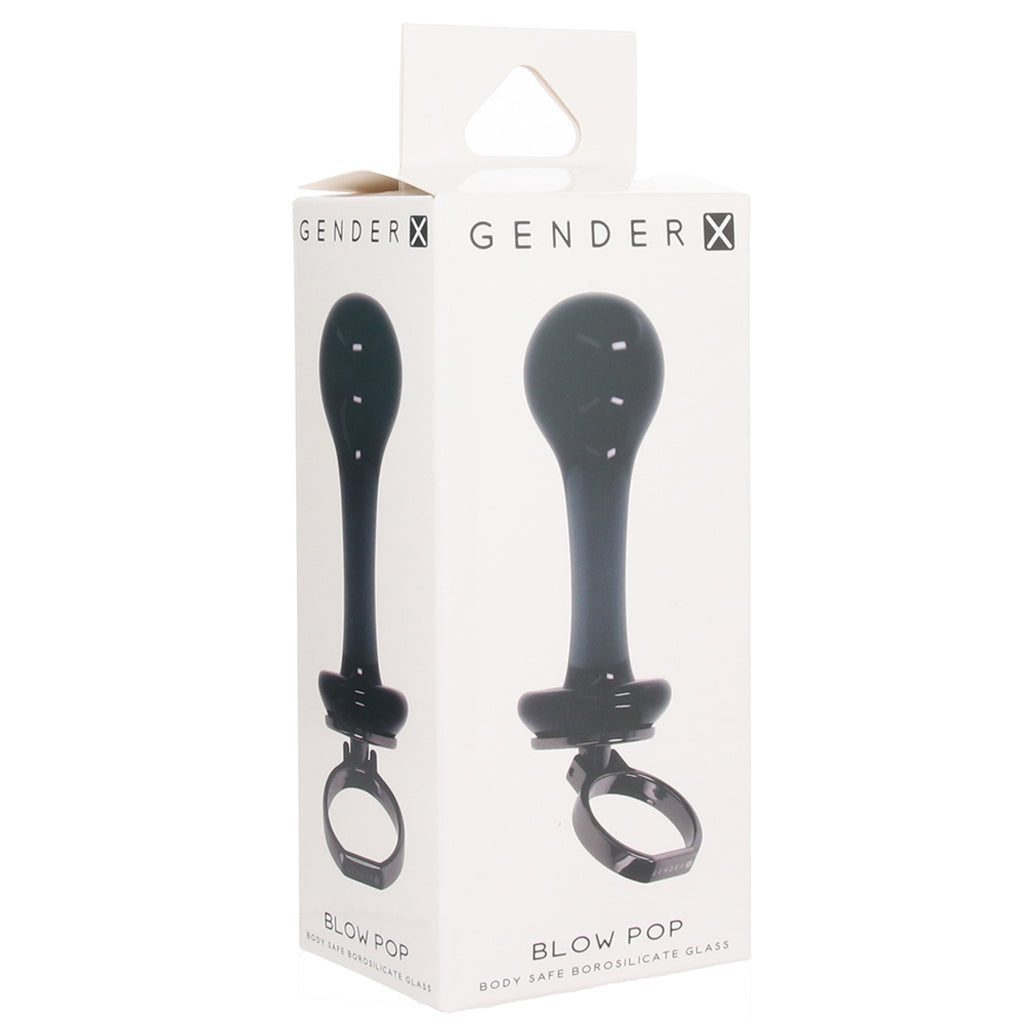 Gender X Blow Pop Glass Plug in Black Anal Sex Toys > Butt Plugs - Tophatter Daily Deals