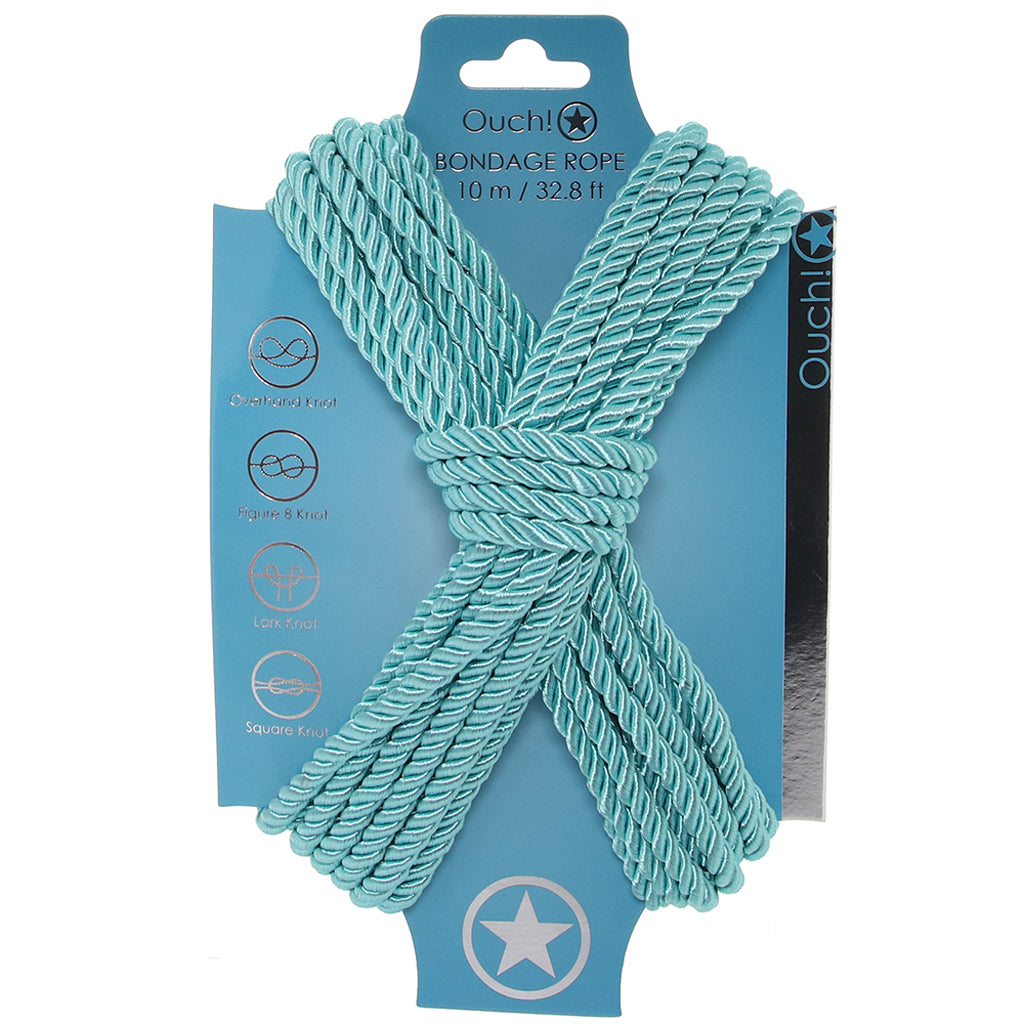 Ouch! 32.8'/10m Bondage Rope in Blue - Tophatter's Adult Sex Toys Online Bondage and Fetish > Restraints - Tophatter Daily Deals