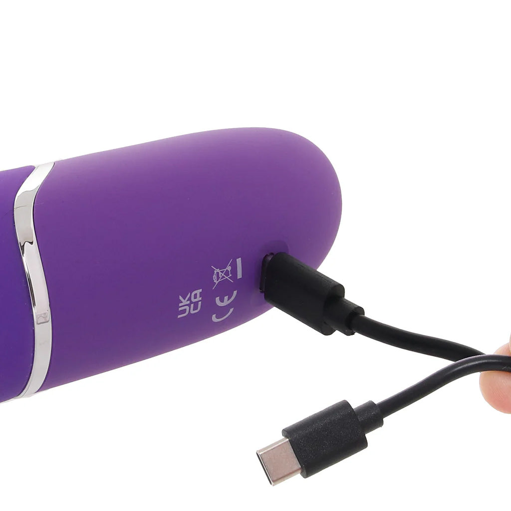 PinkCherry Warming G-Spot Rabbit Vibe in Purple Vibrators > Rabbit Vibrators - Tophatter Daily Deals