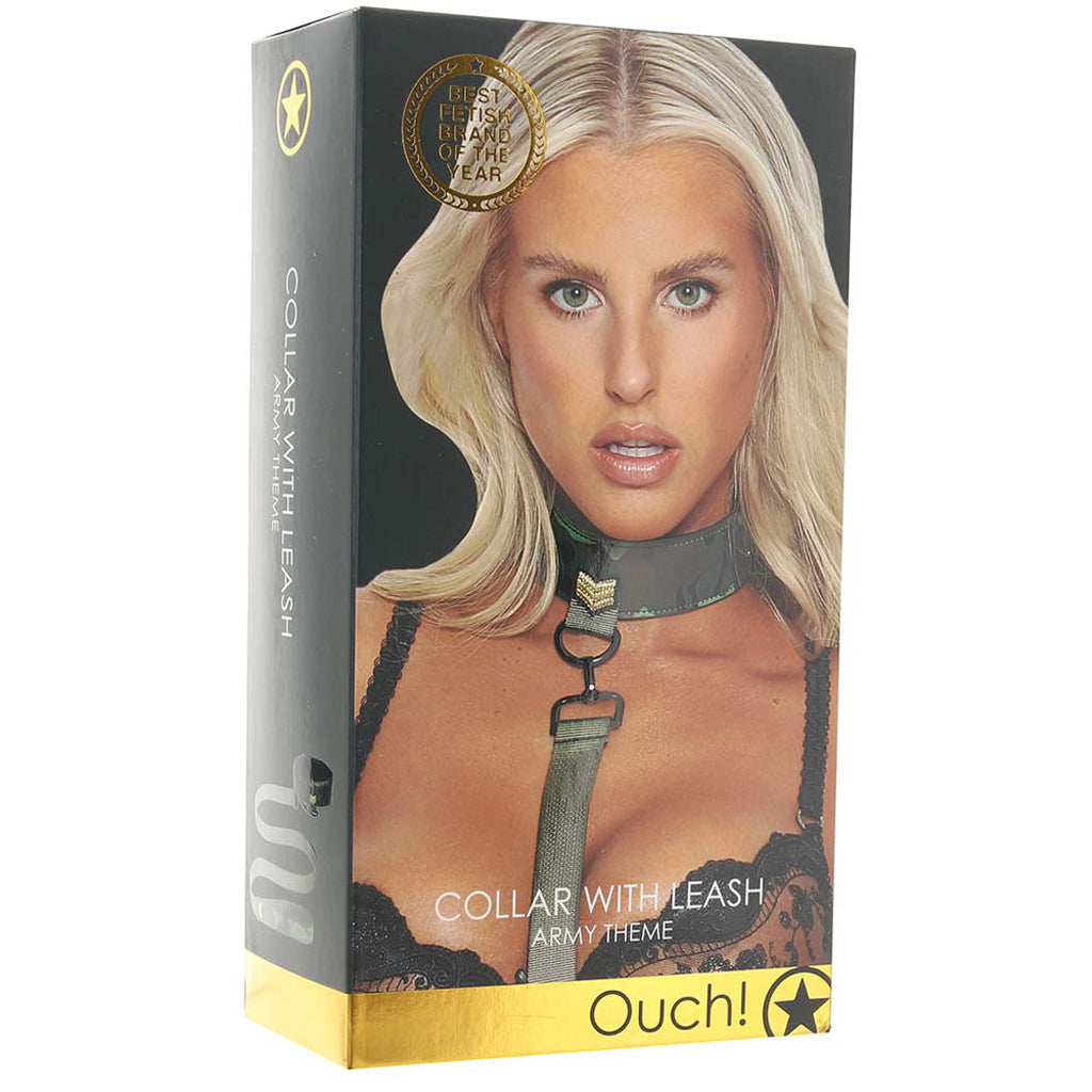 Ouch! Army Themed Collar with Leash Bondage and Fetish > Leashes and Collars - Tophatter Daily Deals
