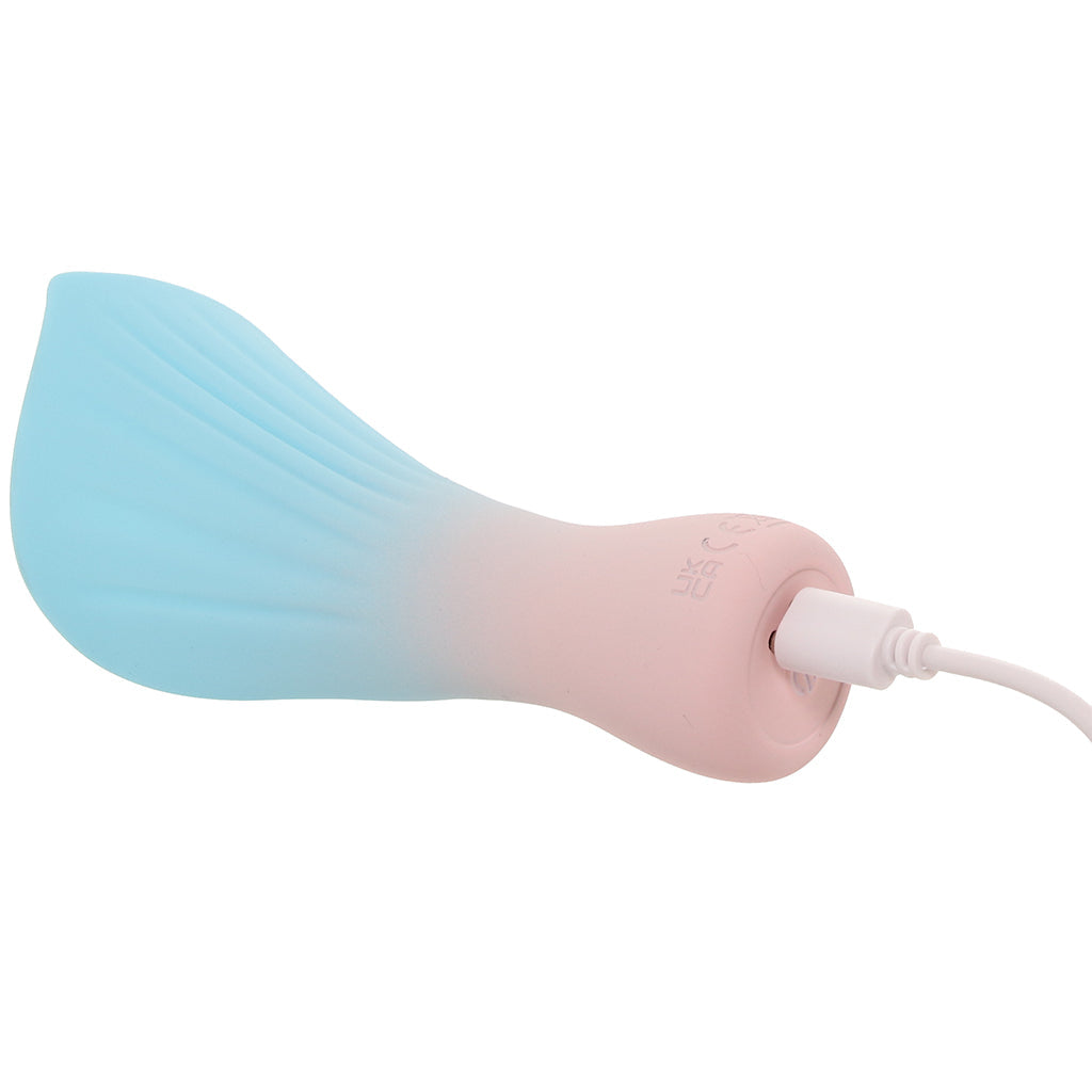Mina Fiercely Powerful Fluttering Flower Vibe in Blue Vibrators > Clitoral Stimulators - Tophatter Daily Deals