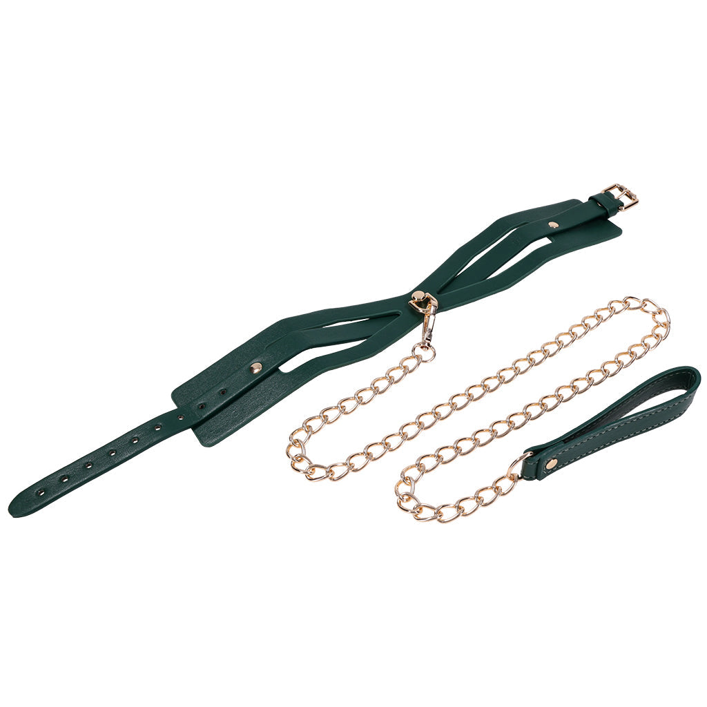 Sex & Mischief Indica Cutout Collar and Leash Bondage and Fetish > Leashes and Collars - Tophatter Daily Deals