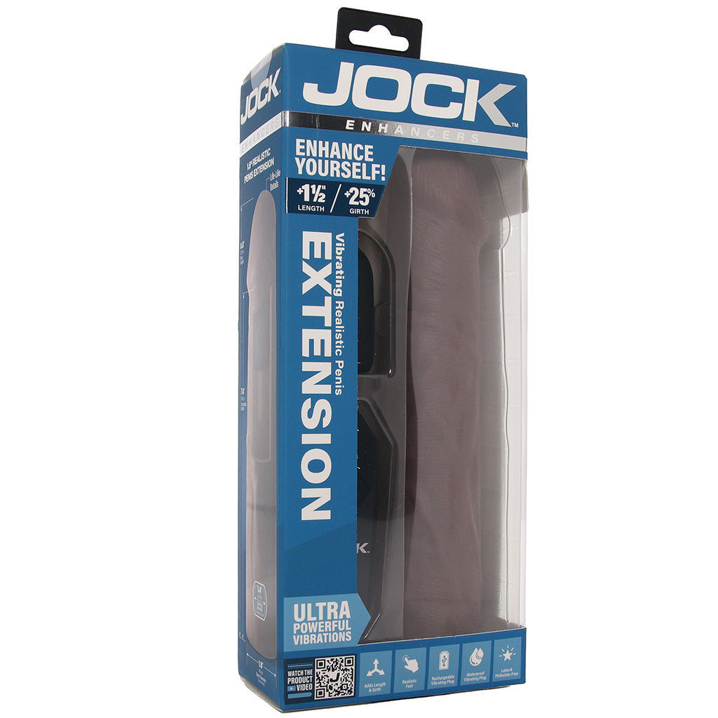 Jock Vibrating Realistic Penis Extender in Dark Male Enhancement > Extenders and Sleeves - Tophatter Daily Deals