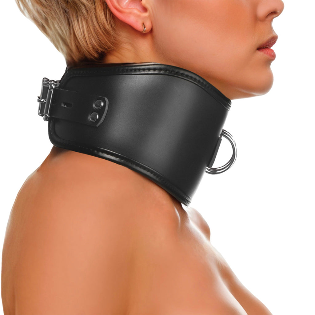 Master Series Hard Stance Padded Posture Collar - Tophatter's Adult Sex Toys Online Bondage and Fetish > Leashes and Collars - Tophatter Daily Deals