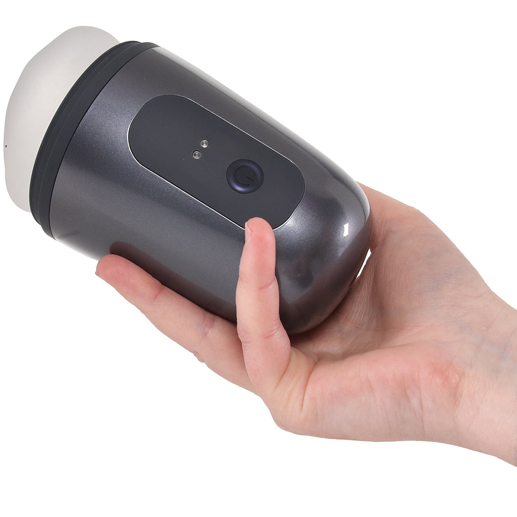 Pumped Vibrobator Masturbator in Gunmetal - Tophatter's Adult Sex Toys Online Male Masturbators > Auto Strokers - Tophatter Daily Deals