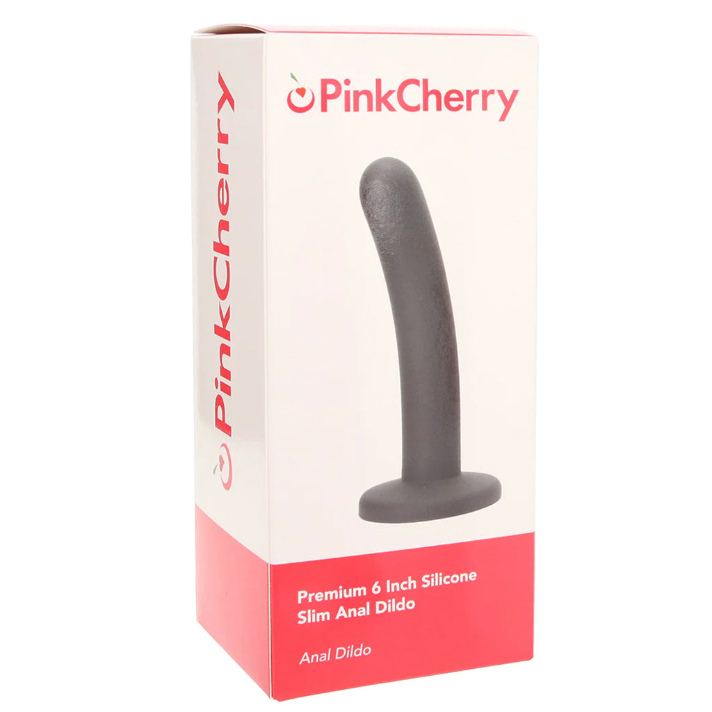 PinkCherry Premium 6 Inch Black Silicone Slim Anal Dildo - Tophatter's Adult Products Dildo Sex Toys > Anal Dildos - Tophatter Daily Deals