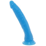 RealRock 8 Inch Glow-in-the-Dark Slim Dildo in Blue Dildo Sex Toys > Realistic Dildos - Tophatter Daily Deals