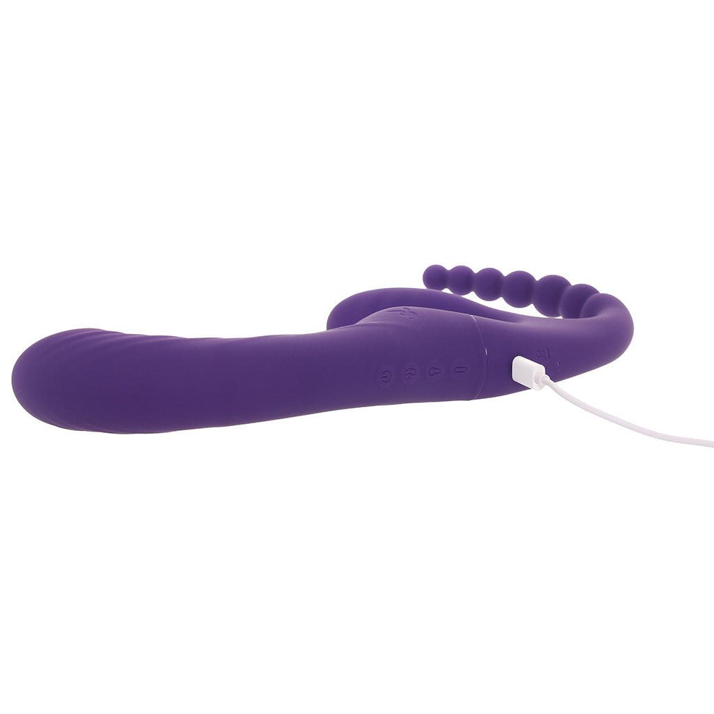 Playboy Hug It Out Strapless Strap-on Vibe - Tophatter's Adult Sex Toys Online Vibrators > Strap-On & Wearable - Tophatter Daily Deals