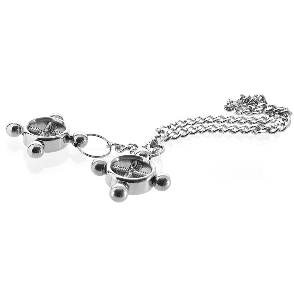 Nipple Grips 4-Point Nipple Press and Chain Bondage and Fetish > Nipple Stimulators & Clamps - Tophatter Daily Deals