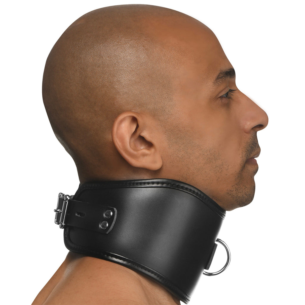 Master Series Hard Stance Padded Posture Collar Bondage and Fetish > Leashes and Collars - Tophatter Daily Deals